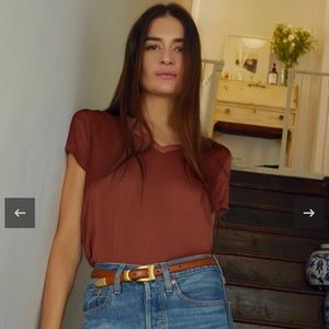 NATION LTD SATEEN JUNE TOP (in black cherry)